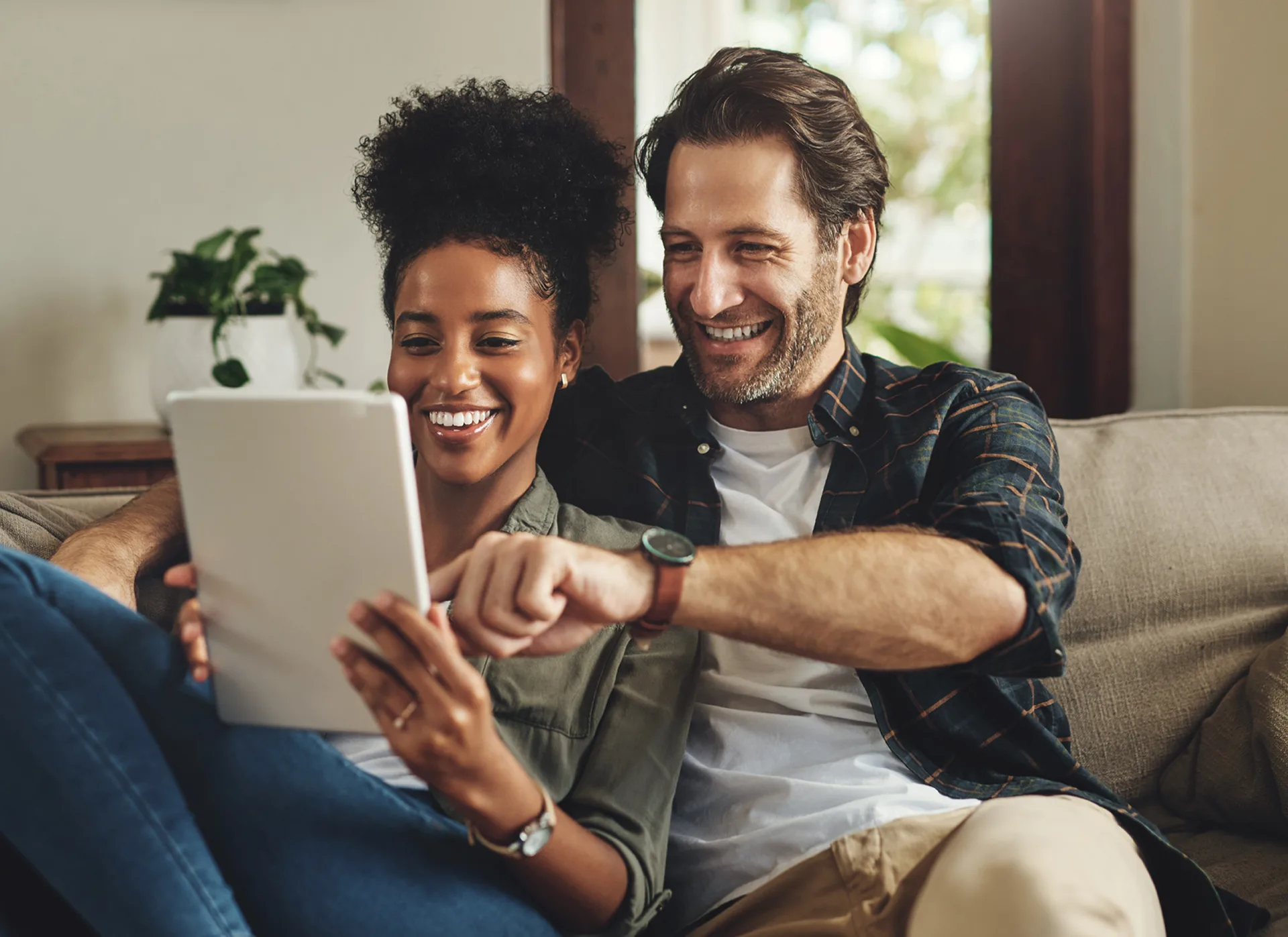 Couple on tablet
